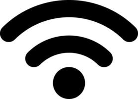A wifi symbol with a black outline vector