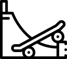 A skateboard is sitting on a ramp vector