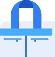 A blue lock with a blue handle vector