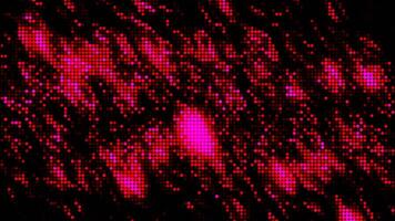 Light abstract pixelated background with small flashing red particles, seamless loop. Motion. Retro pattern with colorful mosaic stains. video