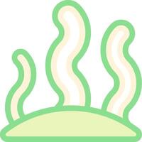 A green and white icon of a mushroom vector