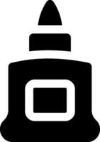 A black and white icon of a bottle vector