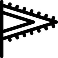 A black and white flag with a triangle on it vector