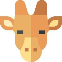 A giraffe head with a flat design vector