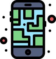 A phone with a maze on it vector