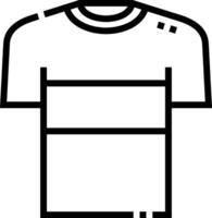 A shirt with a black outline on a white background vector