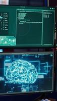 vertical cibercriminoso usando ai máquina Aprendendo para desenvolve zero dia explorar indetectável de antivírus Programas. hacker usando artificial inteligência tecnologia para Construir roteiro trapaça firewalls, Câmera uma video