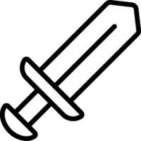 A black and white drawing of a knife vector