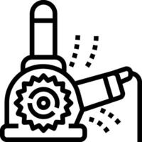 A black and white icon of a machine vector