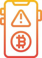 Bitcoin battery icon vector