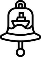 A bell with a ship on it vector
