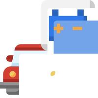 A car with a battery and a car battery vector