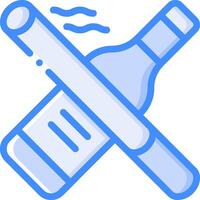 A bottle of wine with a broken bottle and a cigarette vector
