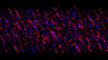 Abstract blue and pink pixelated background with the effect of tv noise. Motion. Shimmering pattern of colorful particles, seamless loop. video