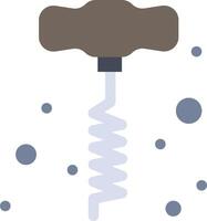 A wine corkscrew with a cork in it vector