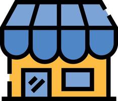 A small business building icon vector