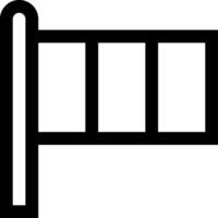 A black and white sign with a bar vector