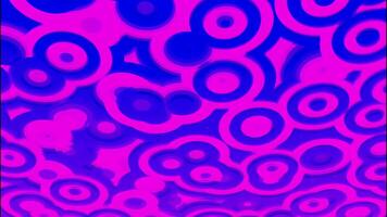 Abstract colorful circular stains, digital background, seamless loop. Design. Different Rings transforming and flowing from one to another. video