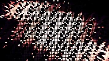Animation backgrouAnimation background of glowing particles moving and shining. Motion. Diagonal shaped abstract canvas decorated by shimmering sequins, seamless loop.nd motion of glowing sphere video