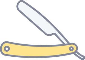 A razor with a yellow handle on a white background vector