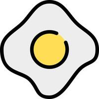 An egg in a white and yellow color vector