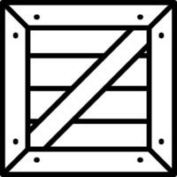 A black and white image of a wooden box vector