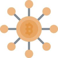 Bitcoin network icon vector