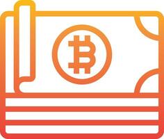 Bitcoin money icon vector
