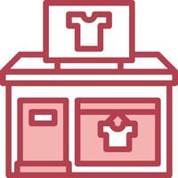 A clothing store icon with a sign on the front vector