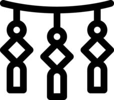 A black and white icon of a hanging rope vector
