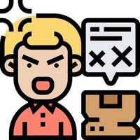 A cartoon man with a box and a speech bubble vector