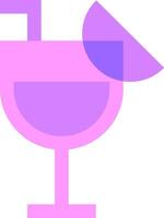 A purple drink with a slice of lime in it vector