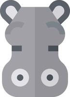 A hippo head with a white background vector
