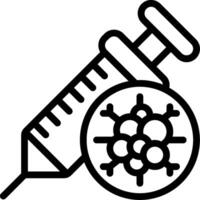 A syringe with a virus on it vector