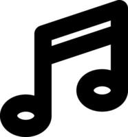 Music note icon with a black background vector