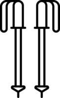 Two metal hooks with a white background vector
