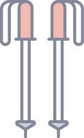Two metal hooks with handles on a white background vector