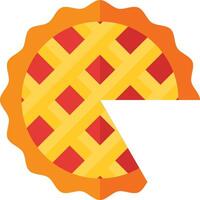 Pie icon with a slice cut out of it vector