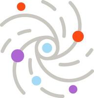 A spiral with colorful dots on it vector