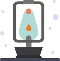 An oil lamp with a bulb inside it vector