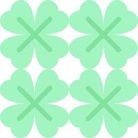 Four leaf clovers in green on a white background vector