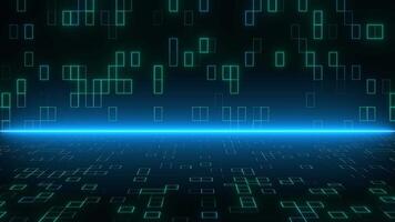 Abstract technology background with blocks video