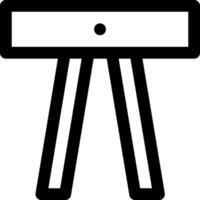 A black and white icon of a table vector