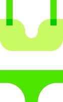 A green bikini with a white background vector