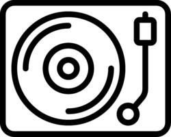 A black and white image of a turntable vector