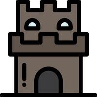 A castle with a door and a door vector