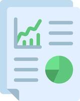 A graph and pie chart icon vector