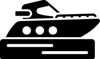 A boat on a dock icon vector