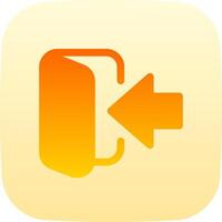 A yellow and orange icon with an arrow pointing to the right vector