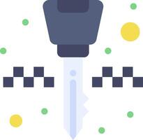 A car key with a checkered background vector